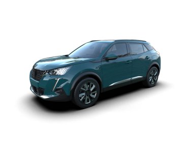 kırpma yolu ile beyaz arkaplanda izole araba.