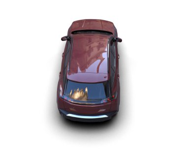 modern araba beyaz arka planda izole edildi. 3 boyutlu görüntüleme