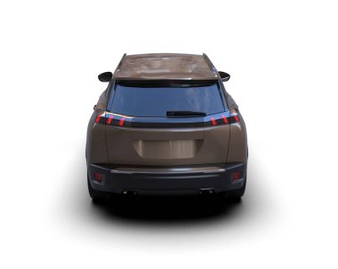 beyaz arka planda modern araba