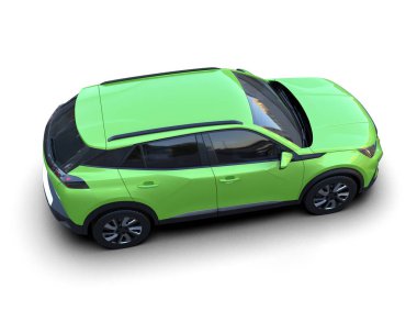 yeşil modern araba. 3 Boyutlu Hazırlama