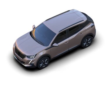 SUv beyaz arkaplanda izole edildi.