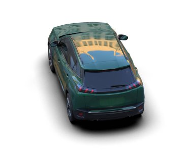 beyaz arka planda modern araba