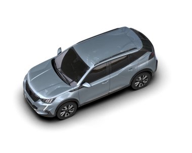 Araç beyaz arka planda izole edilmiş. 3D görüntüleme - illüstrasyon