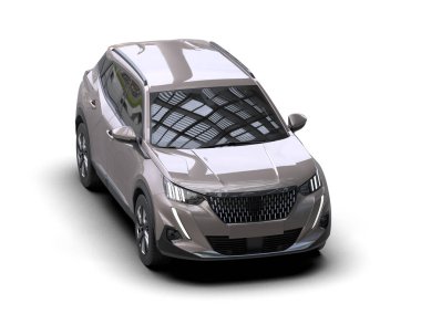 gümüş renkli modern spor araba - arka plan