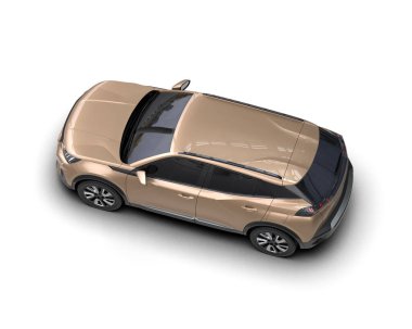 araba beyaz arkaplanda izole edildi.