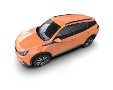 Siyah arka planda modern kompakt araba.