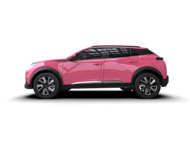 Beyaz arka planda pembe modern cip. 3d oluşturma.