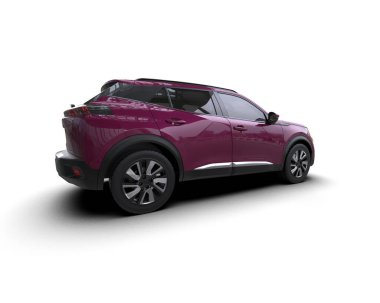 Beyaz arka planda lüks modern spor araba