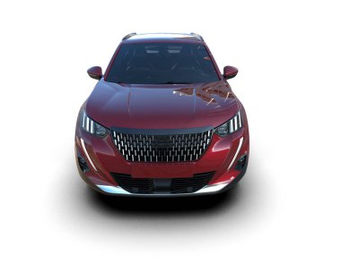 Araba arka planda izole. 3 Boyutlu Hazırlama