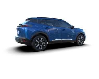 Mavi cip beyazda izole edilmiş. 3d illüstrasyon