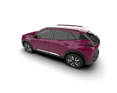 Beyaz arka plan üzerinde modern suv araç