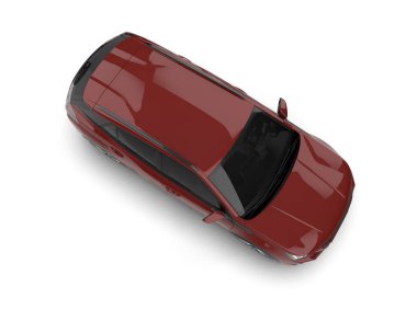 araba beyaz arkaplanda izole edildi