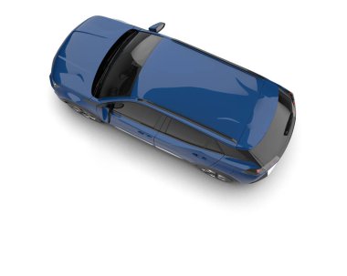 Beyaz arka planda 3 boyutlu araba