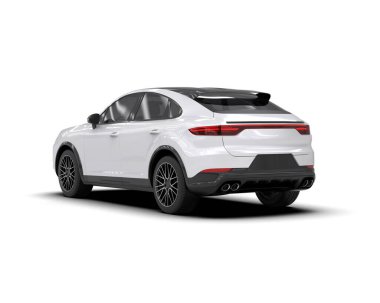 Modern bir spor arabanın 3 boyutlu görüntüsü..