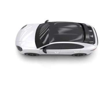 modern siyah araba - 3D illüstrasyon