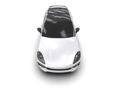 Beyaz arka planda beyaz modern araba