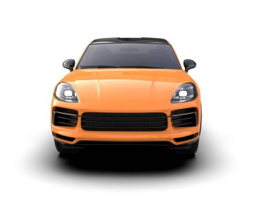 gerçekçi 3 boyutlu detaylı turuncu araba. vektör illüstrasyonu.