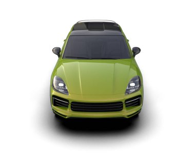 green car isolated on white background clipart