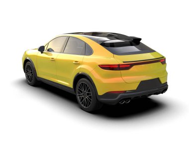 Stüdyo ortamında daha az genel bir konsept arabanın 3 boyutlu çizimi