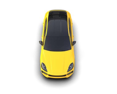 modern sarı şehir arabası