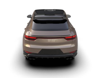 Araba beyaz arka planda izole edilmiş. 3d oluşturma.