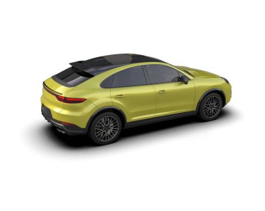 Modern bir arabanın 3 boyutlu görüntüsü