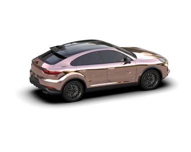 Stüdyo ortamında daha az genel bir konsept otomobilin beyaz üzerine izole edilmiş hali.