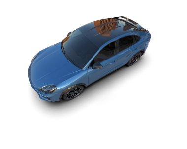 mavi modern kompakt araba - arka plan