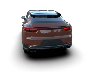 Siyah araba beyaz arka planda izole edilmiş. yan görünüm