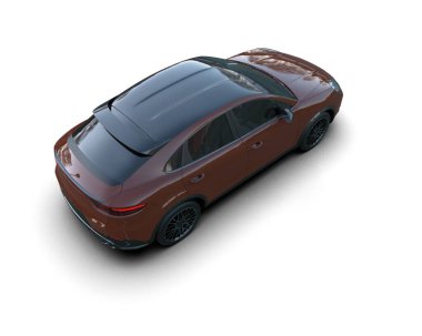 modern lüks SUv beyaz arka planda izole