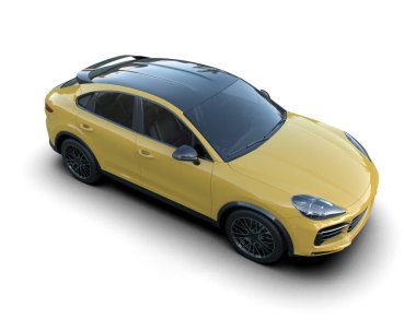 modern araba beyaz üzerine izole