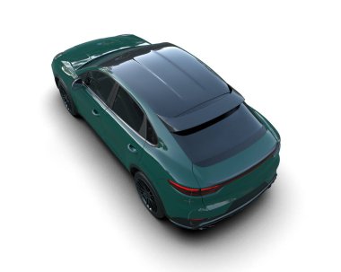 modern elektrikli araba - 3D illüstrasyon