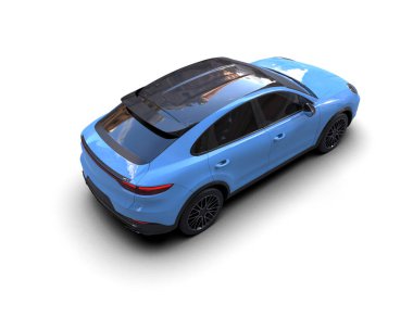 modern spor araba beyaz arka planda izole