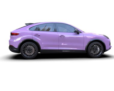 modern mor SUV arabası - ön görünüm