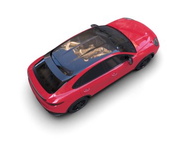 izole kırmızı spor araba