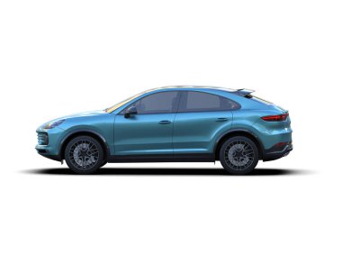 Mavi modern cip. araba - 3D görüntüleme