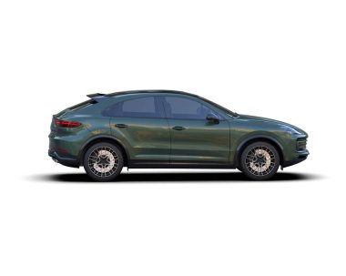 SUV arabası. beyaz üzerine izole