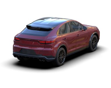 Lüks spor araba, sedan. 3d illüstrasyon