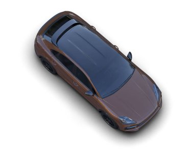 modern araba beyaz üzerine