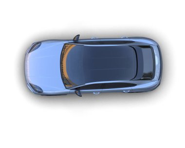 modern araba üst görünümü