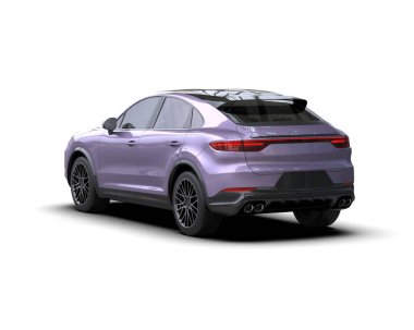 Modern SUV arka planda izole edildi. 3D görüntüleme - illüstrasyon
