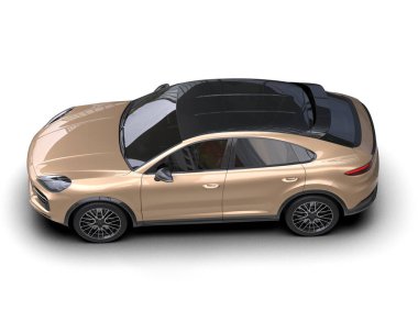 Arka planda modern şehir arabası. Modelle 3D görüntüleme