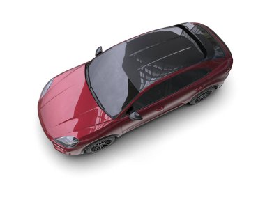 kırmızı lüks spor otomobil