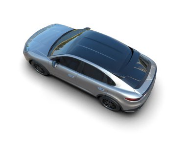 modern lüks araba beyaz arka planda izole edilmiş