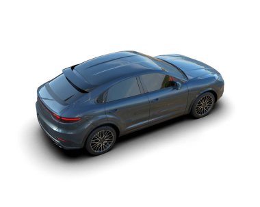 siyah modern SUV - 3D görüntüleme