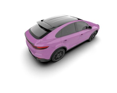 pembe modern araba izole