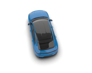 mavi araba üst görünümü