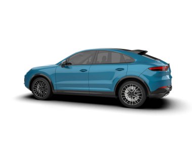 mavi modern araba - yan görünüm