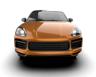 Beyaz arka planda 3 boyutlu araba