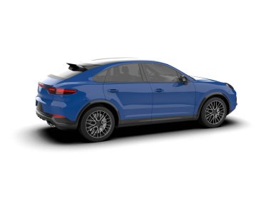 mavi modern spor araba